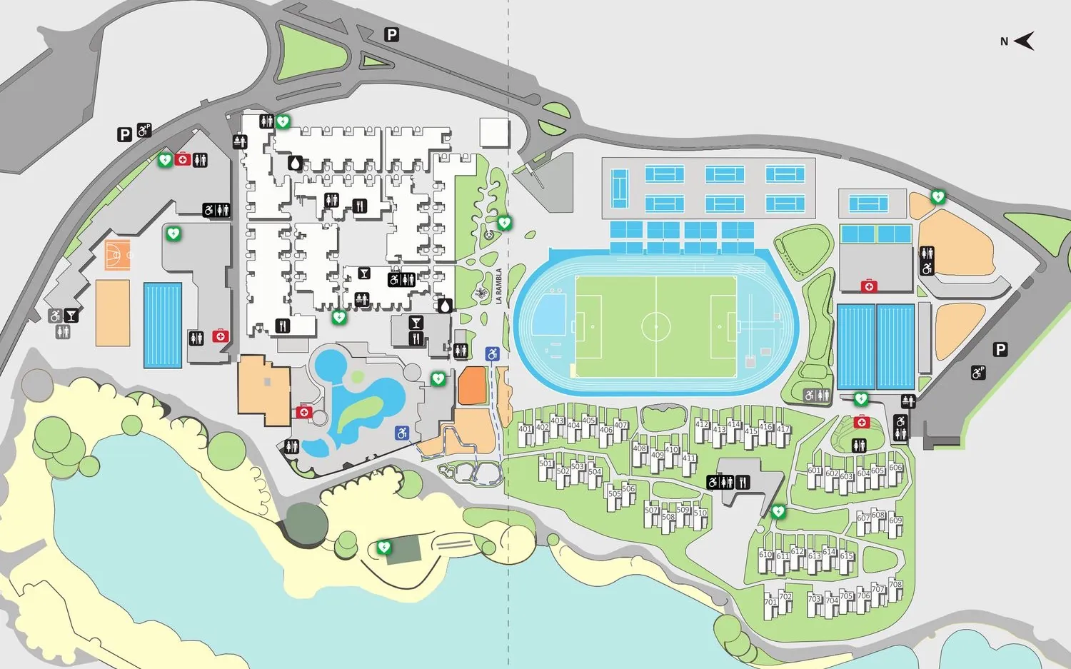 Captura de Club La Santa: Mapa y navegación del resort para huéspedes